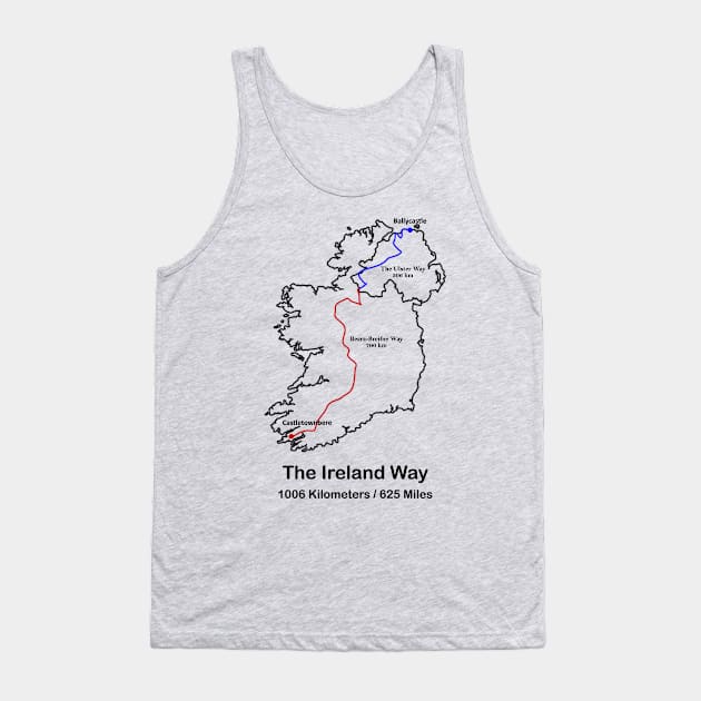 Ireland Way Route Map Tank Top by numpdog